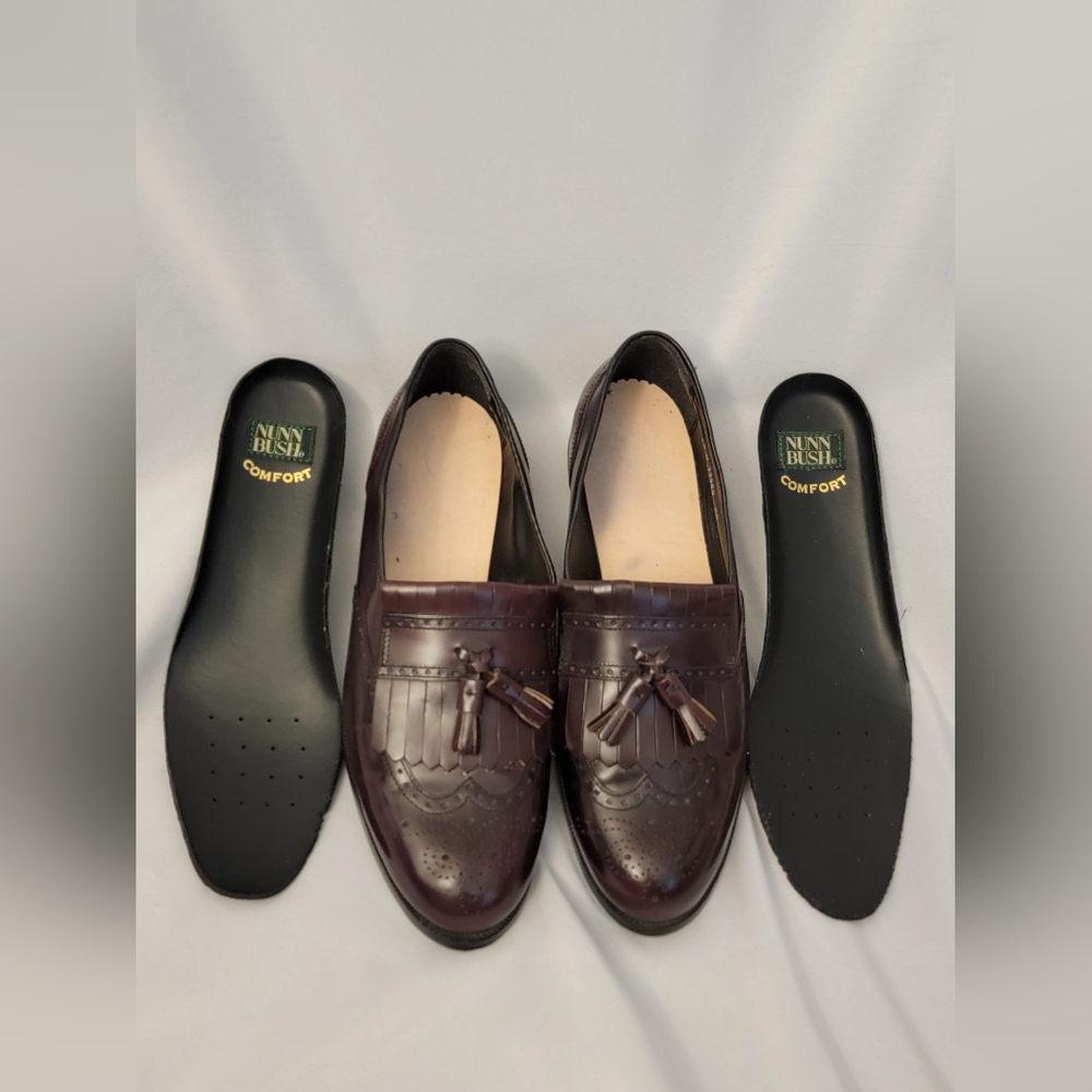 Nunn Bush Comfort Burgundy Tassel Loafers Size 12M - Picture 9 of 11